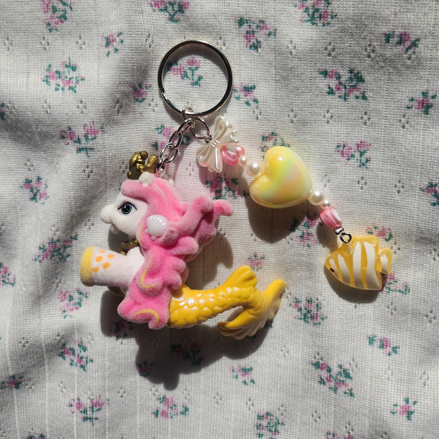 Filly Schlüsselanhänger Mermaid Rosa Weiß