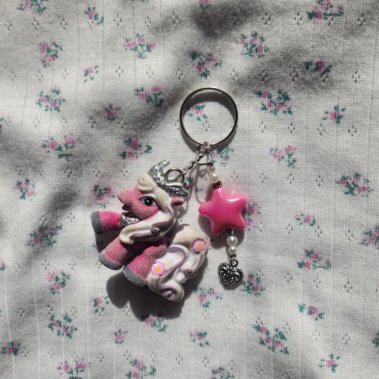 Filly Schlüsselanhänger Elves Pink Silber Rare