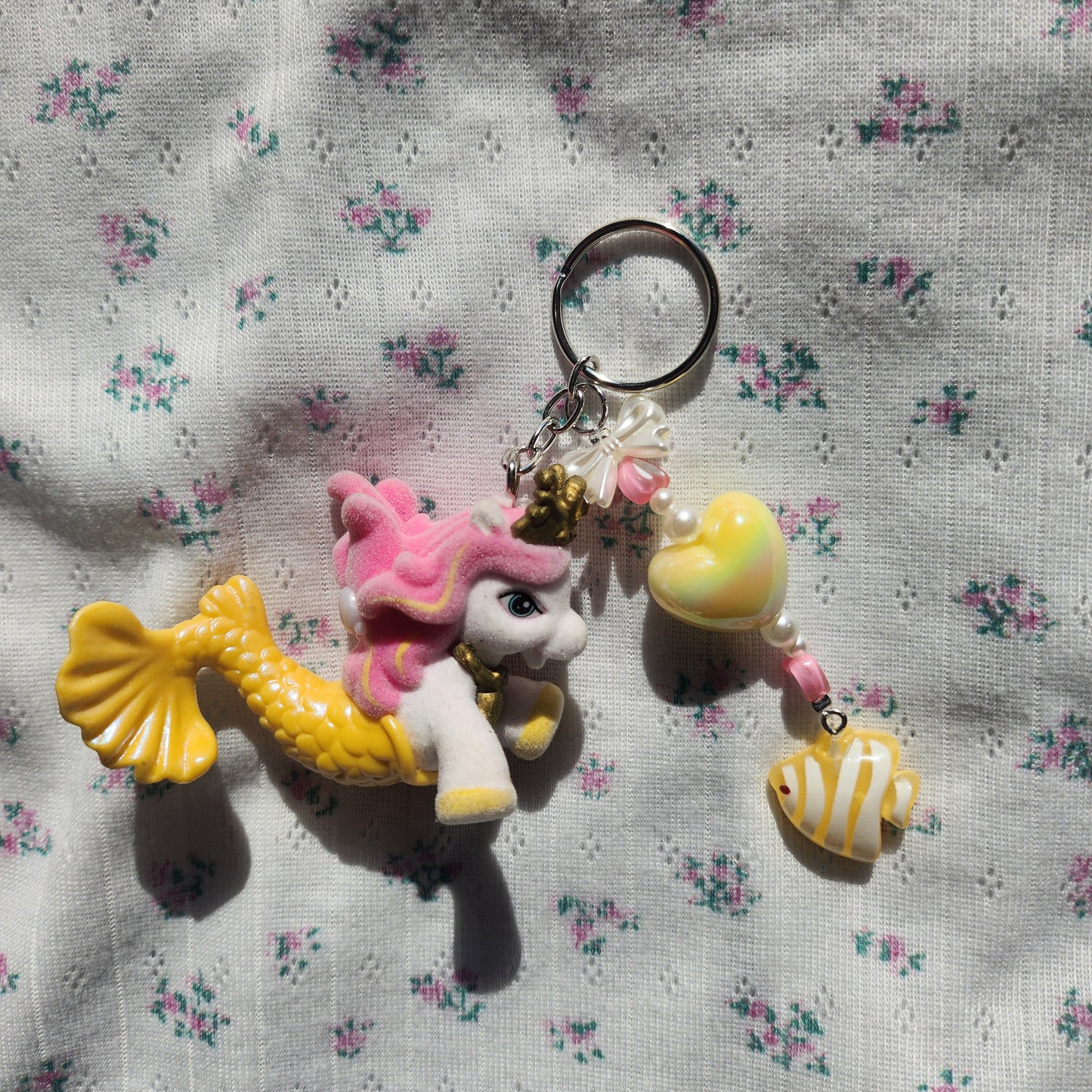 Filly Schlüsselanhänger Mermaid Rosa Weiß